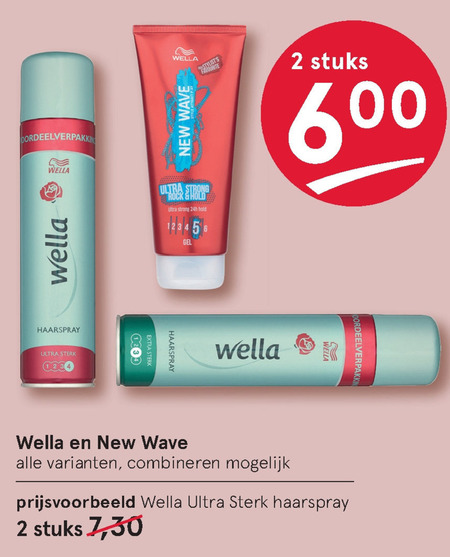 Wella   haargel, hairspray folder aanbieding bij  Etos - details