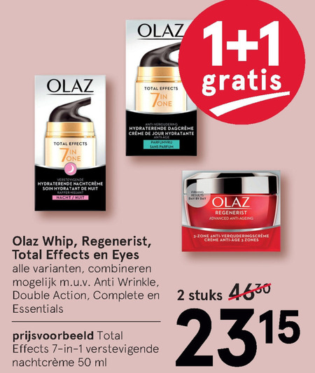 Olaz   nachtcreme, anti-rimpel creme folder aanbieding bij  Etos - details