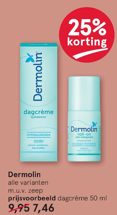 Dermolin   shampoo, douchegel folder aanbieding bij  Etos - details