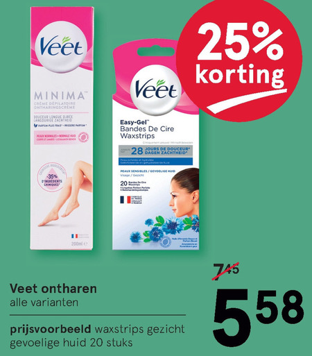 Veet   ontharingscreme, ontharingsstrips folder aanbieding bij  Etos - details