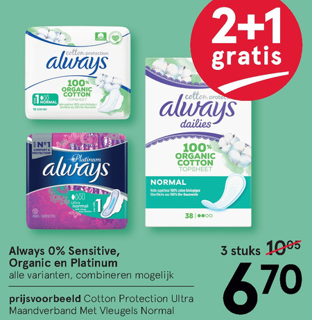 Always   inlegkruisjes, maandverband folder aanbieding bij  Etos - details