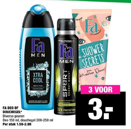 Fa   deodorant, douchegel folder aanbieding bij  Big Bazar - details