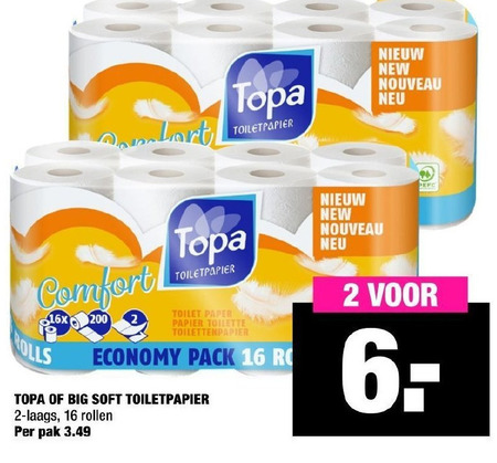 Topa   toiletpapier folder aanbieding bij  Big Bazar - details