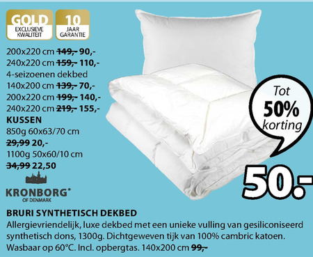 Kronborg   dekbed folder aanbieding bij  Jysk - details