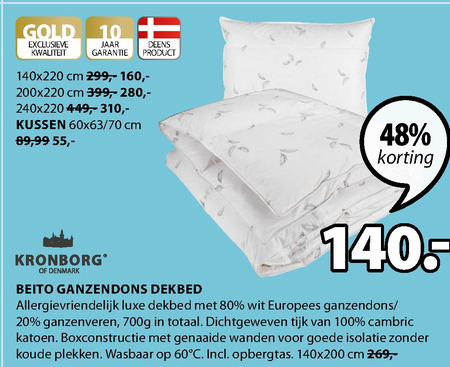 Kronborg   dekbed folder aanbieding bij  Jysk - details