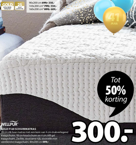 Wellpur   matras folder aanbieding bij  Jysk - details