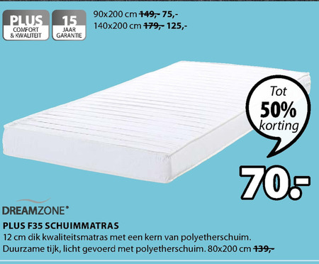 Dreamzone   matras folder aanbieding bij  Jysk - details