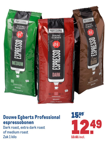 Douwe Egberts   koffiebonen folder aanbieding bij  Makro - details