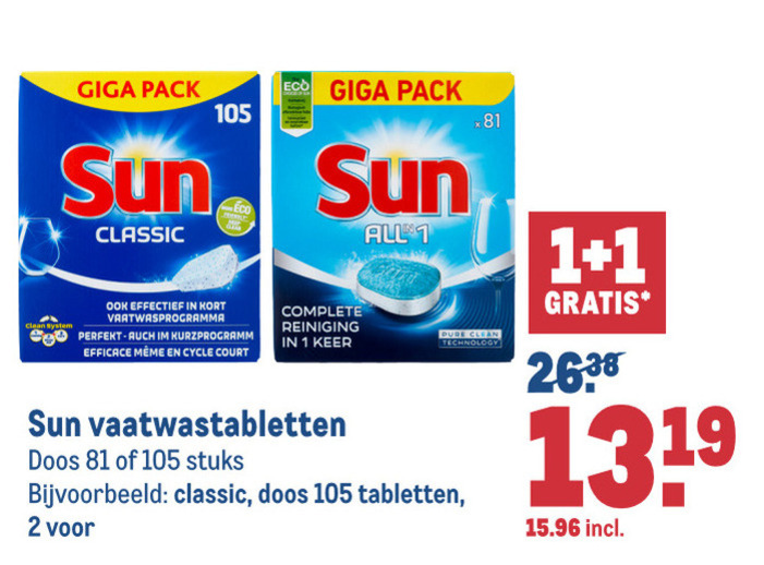 Sun   vaatwasmiddel folder aanbieding bij  Makro - details