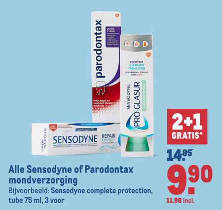 Sensodyne   tandpasta folder aanbieding bij  Makro - details