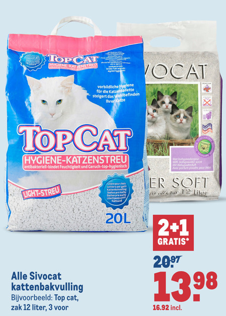 Sivocat   kattenbakvulling folder aanbieding bij  Makro - details