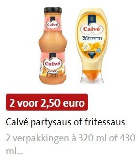 Calve   snacksaus, fritessaus folder aanbieding bij  Jumbo - details