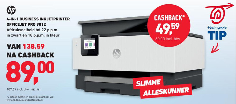 HP   all-in-one printer folder aanbieding bij  Office Centre - details