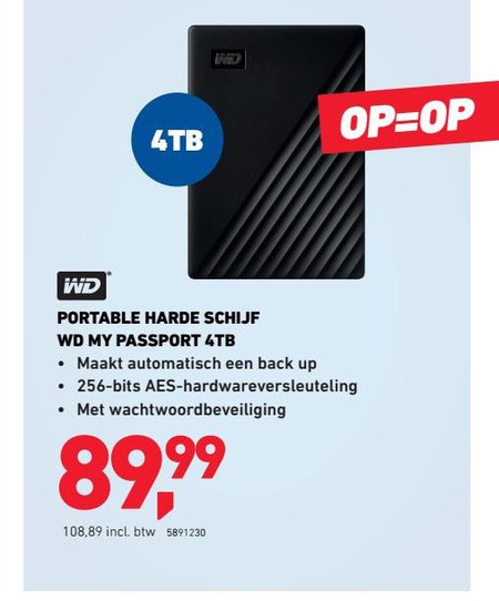 Western Digital   portable harde schijf folder aanbieding bij  Office Centre - details