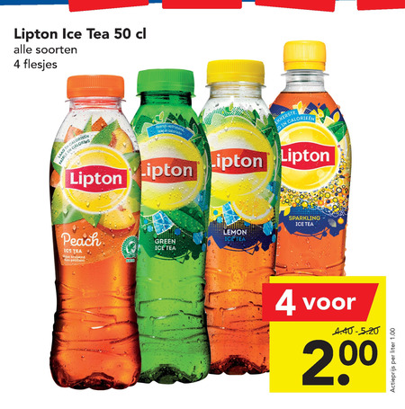 Lipton   ice tea folder aanbieding bij  Deen - details