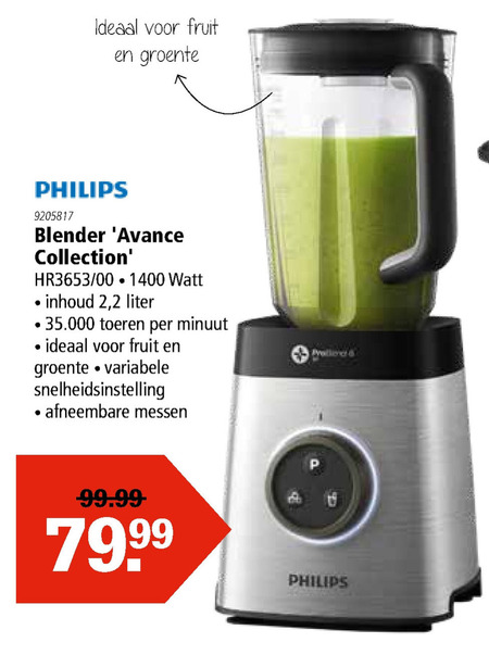 Philips   blender folder aanbieding bij  Marskramer - details