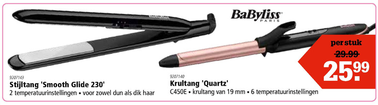 BaByliss   haarkrultang folder aanbieding bij  Marskramer - details