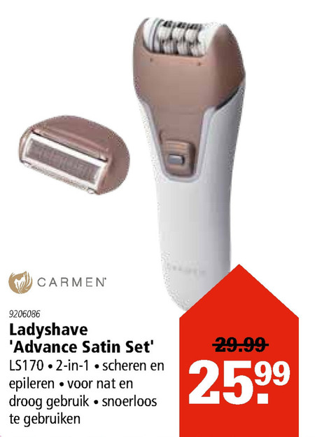 Carmen   ladyshave folder aanbieding bij  Marskramer - details