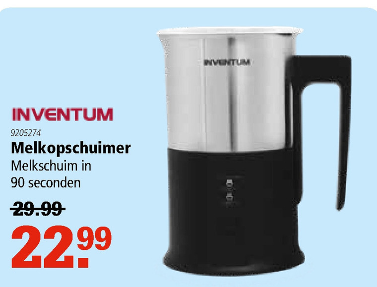 Inventum   melkopschuimer folder aanbieding bij  Marskramer - details