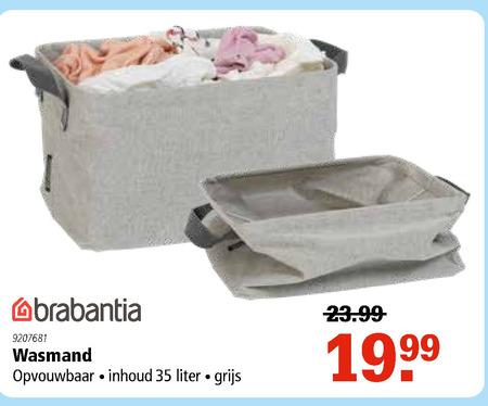 Brabantia   wasmand folder aanbieding bij  Marskramer - details