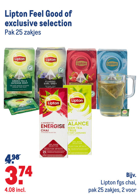 Lipton   thee folder aanbieding bij  Makro - details