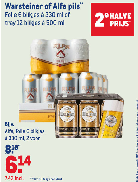 Warsteiner   blikje bier folder aanbieding bij  Makro - details