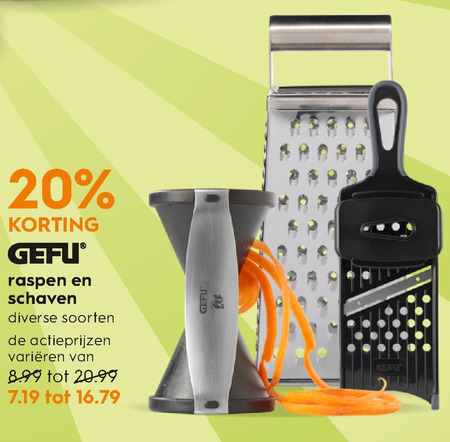 Gefu   rasp, dunschiller folder aanbieding bij  Blokker - details