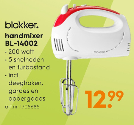 Dakraam Oefenen Walging Blokker Huismerk handmixer folder aanbieding bij Blokker - details