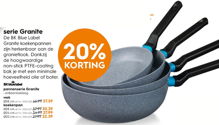 BK   koekenpan, wokpan folder aanbieding bij  Blokker - details