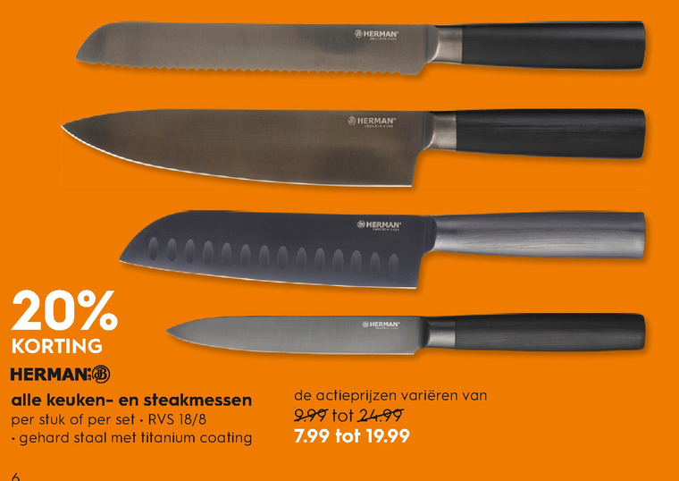 HERMAN   keukenmes folder aanbieding bij  Blokker - details