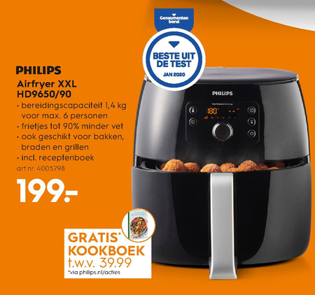 Philips   friteuse folder aanbieding bij  Blokker - details