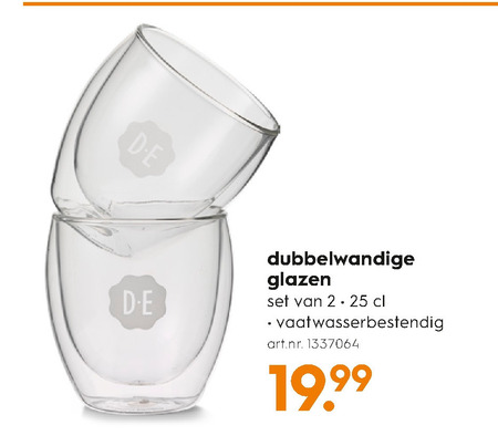 Douwe Egberts   koffieglas folder aanbieding bij  Blokker - details