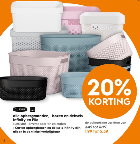 kis   mand, opbergdoos folder aanbieding bij  Blokker - details