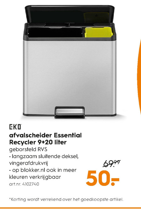 EKO   pedaalemmer folder aanbieding bij  Blokker - details