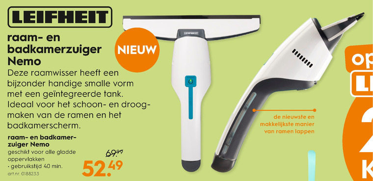 Leifheit   ramenwasmachine folder aanbieding bij  Blokker - details