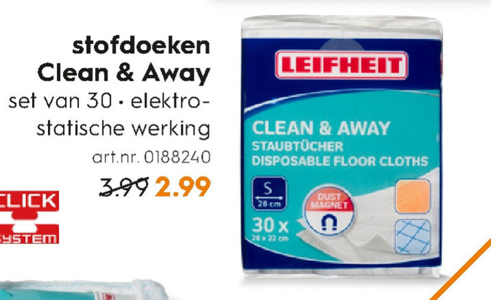 Leifheit   vloerwisdoekjes folder aanbieding bij  Blokker - details