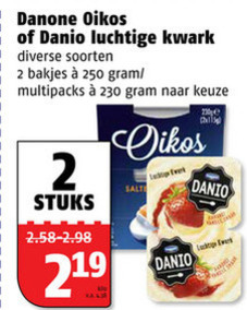 Danone Oikos   vruchtenyoghurt, kwark folder aanbieding bij  Poiesz - details