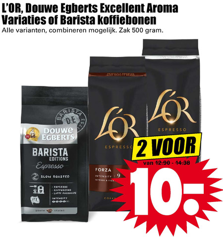 Douwe Egberts L Or   koffiebonen folder aanbieding bij  Dirk - details