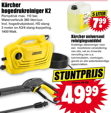 Karcher   hogedrukreiniger folder aanbieding bij  Dirk - details