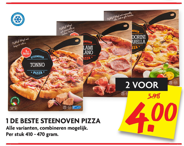 1 De Beste   diepvriespizza folder aanbieding bij  Dekamarkt - details