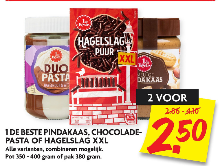 1 De Beste   chocoladepasta, hagelslag folder aanbieding bij  Dekamarkt - details