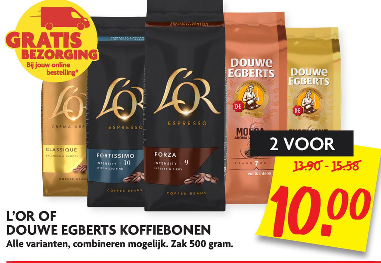 Douwe Egberts   koffiebonen folder aanbieding bij  Dekamarkt - details