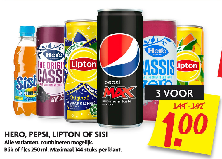 Pepsi   frisdrank, ice tea folder aanbieding bij  Dekamarkt - details