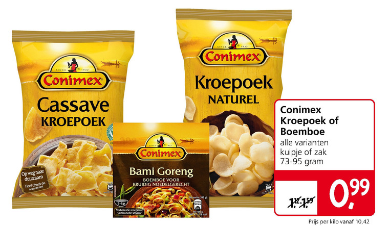 Conimex   boemboe, kroepoek folder aanbieding bij  Jan Linders - details