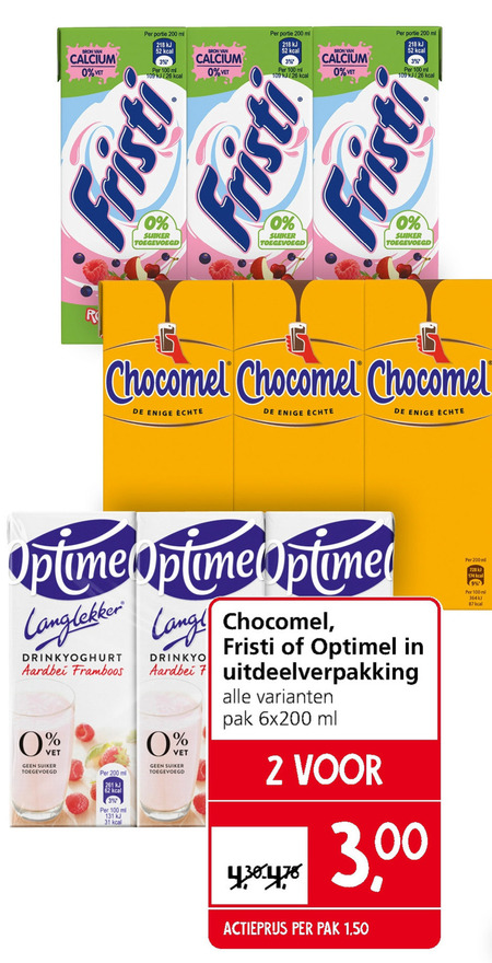 Fristi   drinkyoghurt, chocolademelk folder aanbieding bij  Jan Linders - details