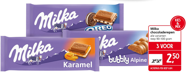 Milka   chocolade folder aanbieding bij  Jan Linders - details