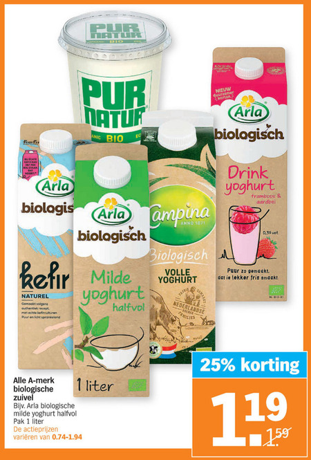 Campina   vruchtenyoghurt, zuivel folder aanbieding bij  Albert Heijn - details