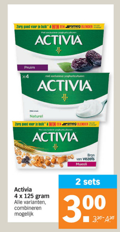 Danone Activia   vruchtenyoghurt folder aanbieding bij  Albert Heijn - details