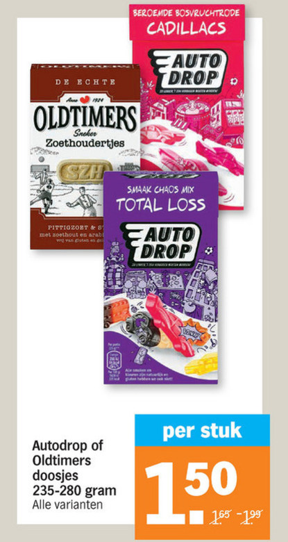 Autodrop   snoep, drop folder aanbieding bij  Albert Heijn - details