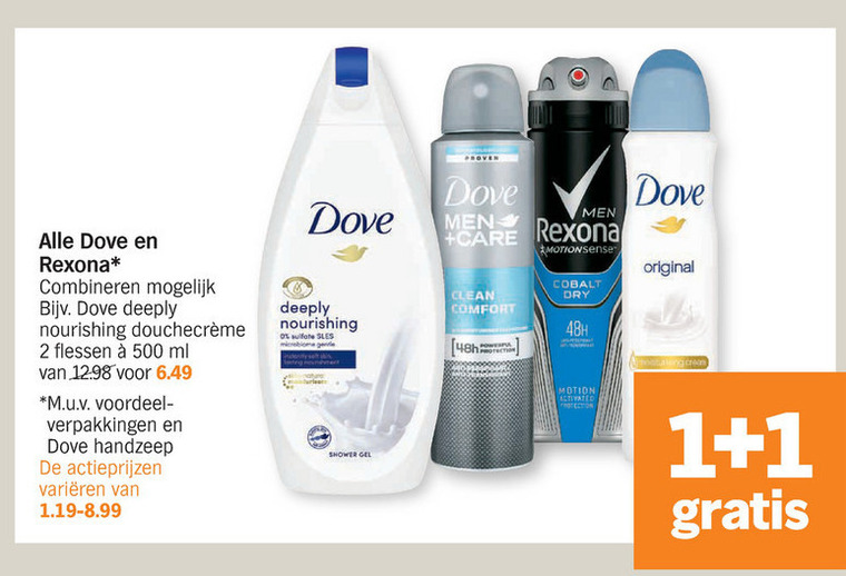 Rexona   handzeep, deodorant folder aanbieding bij  Albert Heijn - details